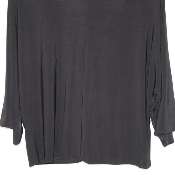 Uncommon Job Cropped Jacket Blazer Women Size Medium Black 5 button front - Picture 8 of 9